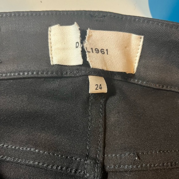 DL1961 Bridget Boot High Rise Crop 27" Black Combo Jeans - Picture 5 of 6